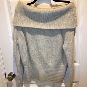 H&M cream colored off the shoulder sweater